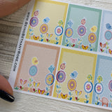 Flower / Spring box stickers for Erin Condren Vertical (DPD320)