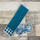 Passion Planner Hour Cover up / Washi strip stickers Blue Glitter (DPDW-17)