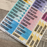 Colour Fade Days of the week stickers (DPD2161)
