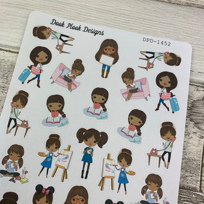 Mixed character Black Woman Stickers (set 2) (DPD1452)