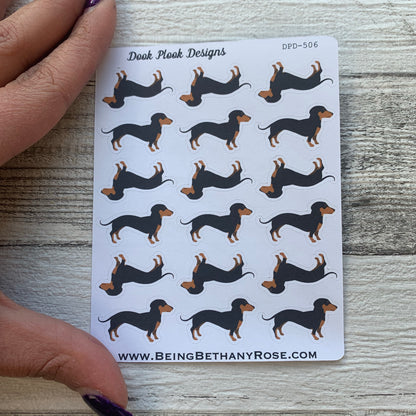 Dachshund (sausage dog) stickers (DPD506)