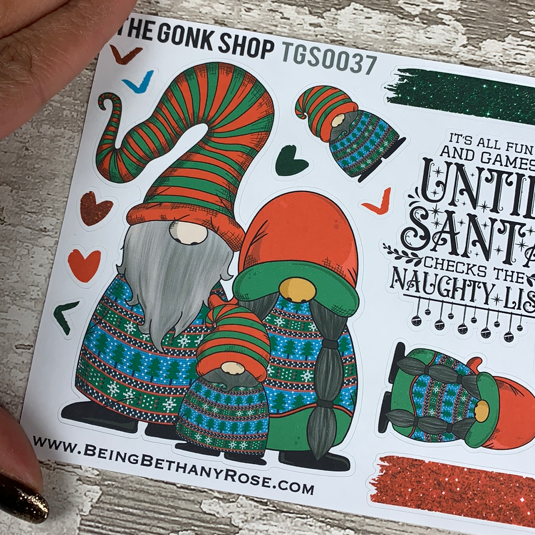 Family Christmas Jumper Gonk Stickers - Jim, Gretel and Todd (TGS0037)