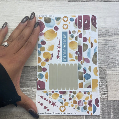 (0566) Passion Planner Daily Wave stickers - Merlot