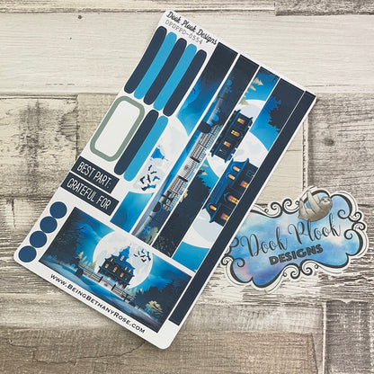 (0554) Passion Planner Daily stickers - Scary Mansion