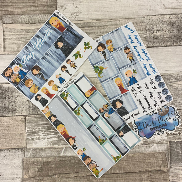 Winter is coming (any month) Monthly View Kit for the Erin Condren Planners