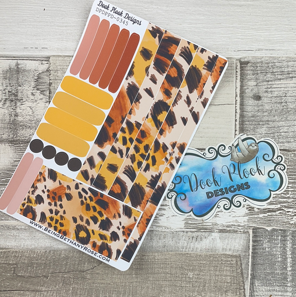 (0345) Passion Planner Daily stickers - Leopard