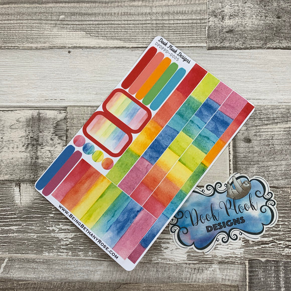 (0005) Passion Planner Daily stickers - Rainbow