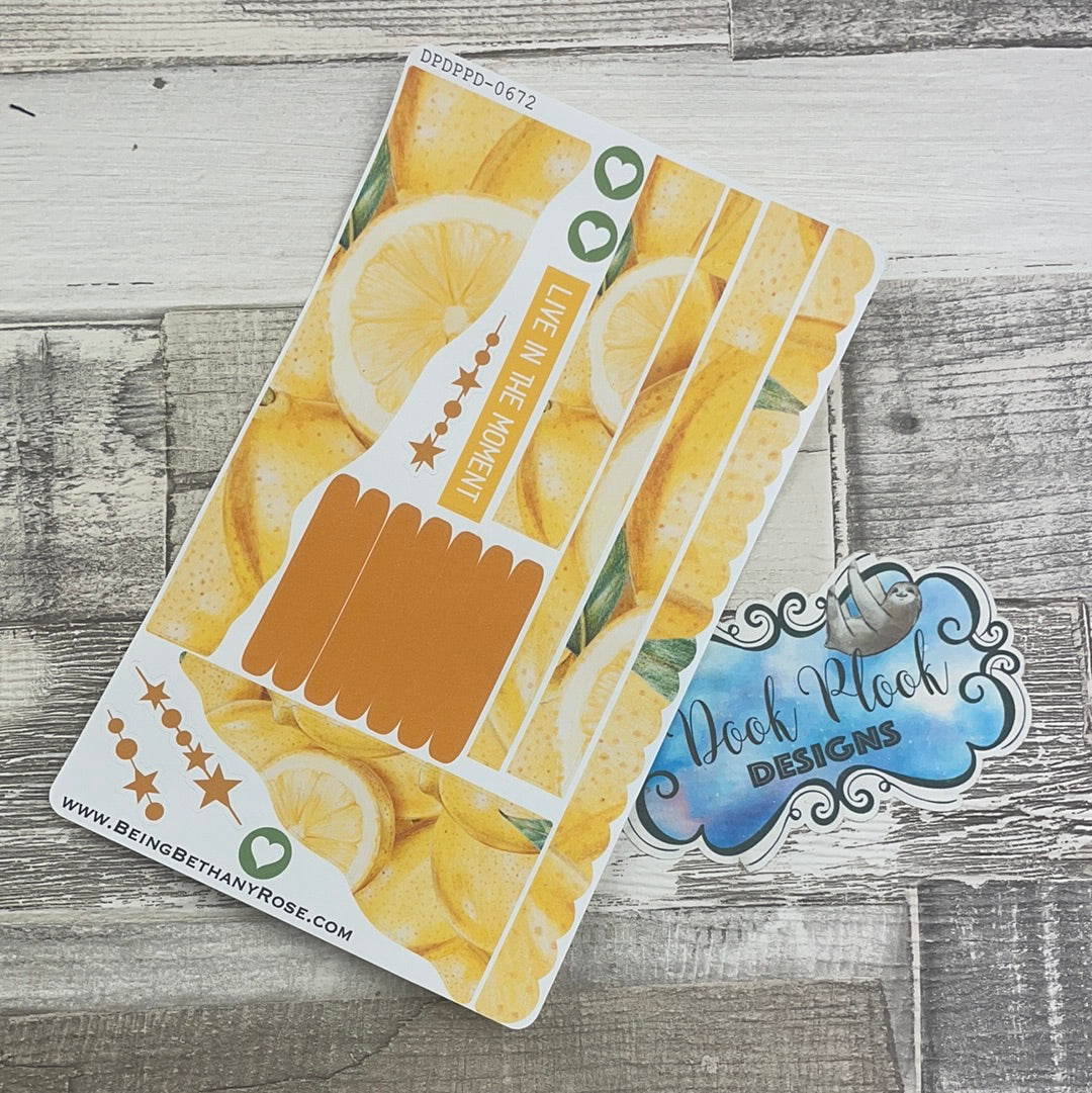 (0672) Passion Planner Daily Wave stickers - Lemons