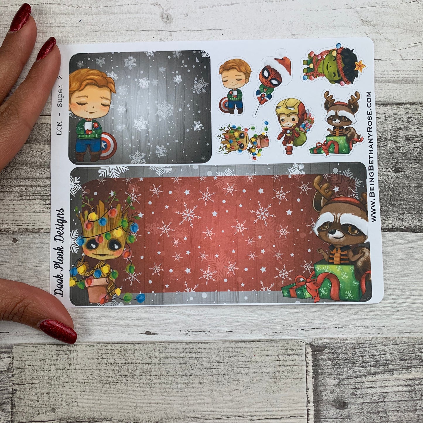 Erin Condren Month Dashboard Note Pages (Xmas Hero)