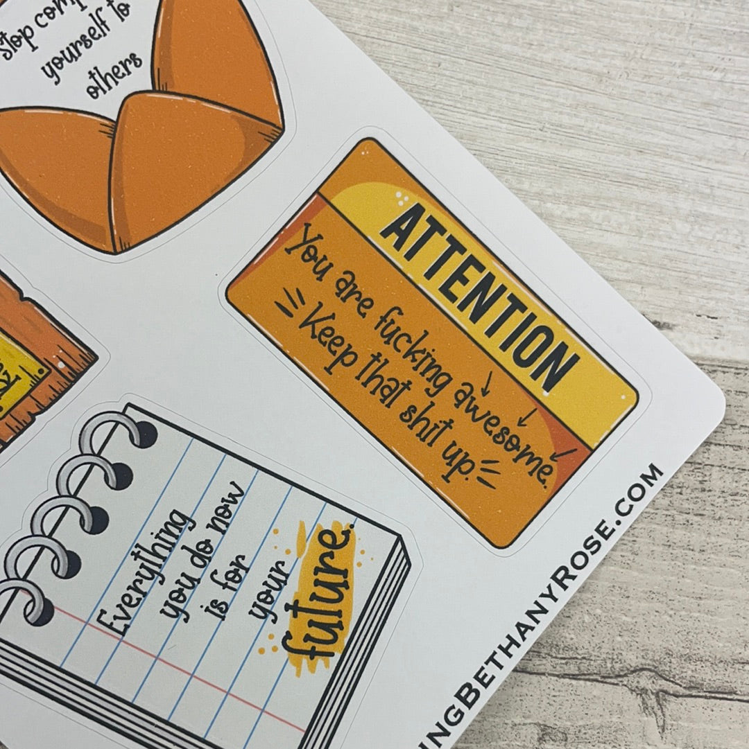 Yellow Motivational stickers (DPD2238ab)