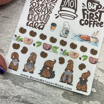 Lottie Coffee Characters and Quotes Journal planner stickers (DPD2940)