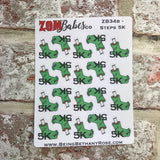 Step tracking / 5k / 10k / 20k Run Zombabe character sticker for planners (ZB34abcd)