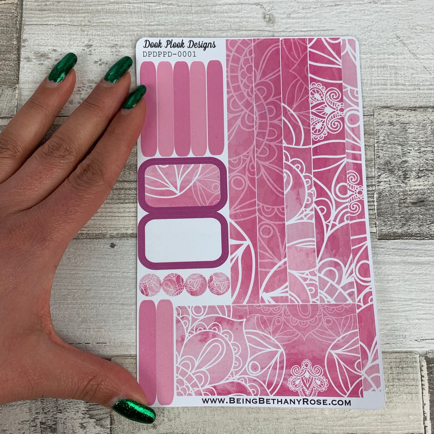 (0010) Passion Planner Daily stickers - Pink reflections