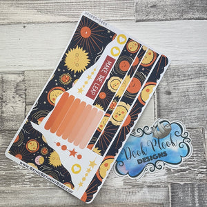 (0469) Passion Planner Daily Wave stickers - Bright Night