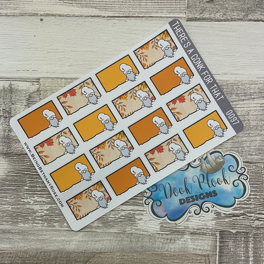 Cosy Autumn Ripped Notes Peeping Gnorman Sticker (GFT-0097)