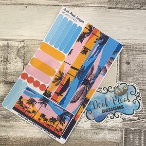 (0466) Passion Planner Daily stickers - Sunset Beach