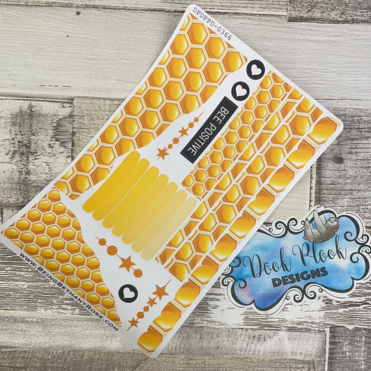 (0366) Passion Planner Daily Wave stickers - Honeycomb