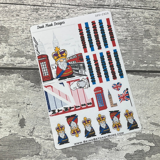 King Charles / Coronation days Journal planner stickers (DPD2929)
