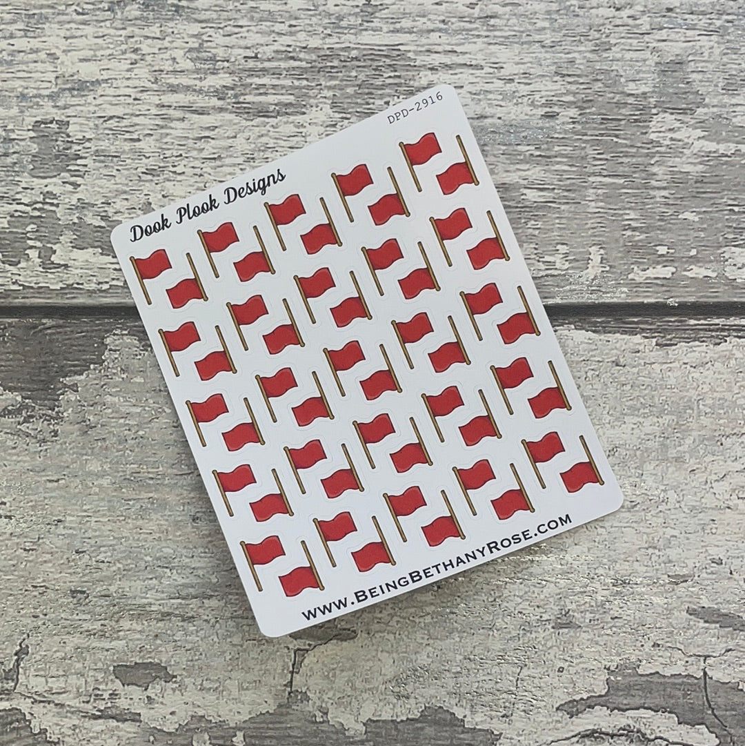 Red Flag stickers (DPD2916)