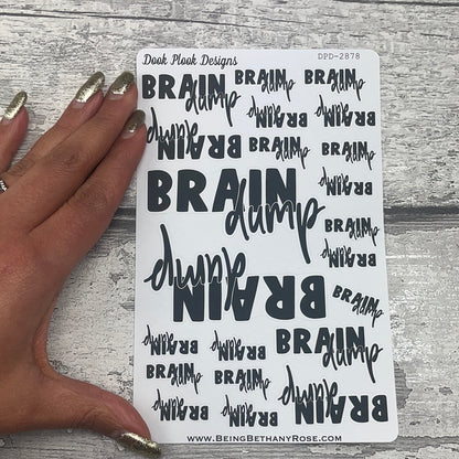 Brain Dump lettering / words/  Quote sheet (DPD2878)