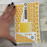 (0366) Passion Planner Daily Wave stickers - Honeycomb