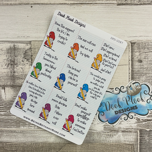Scribbles Motivational Gonk Quotes Stickers (DPD2087)
