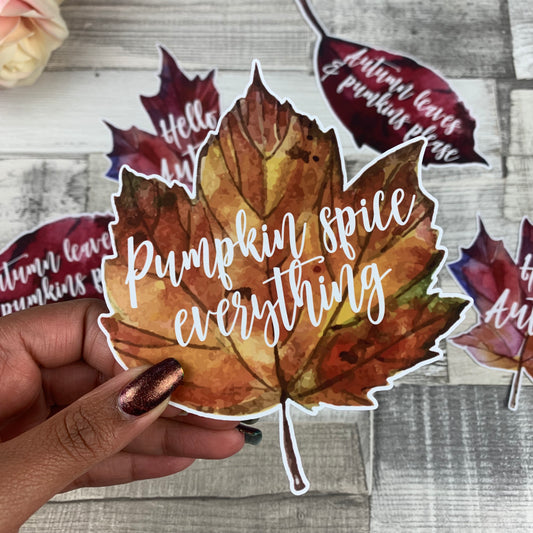 Pumpkin spice everything Die cut