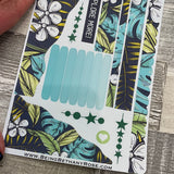 (0457) Passion Planner Daily Wave stickers - Rainforest Leaves