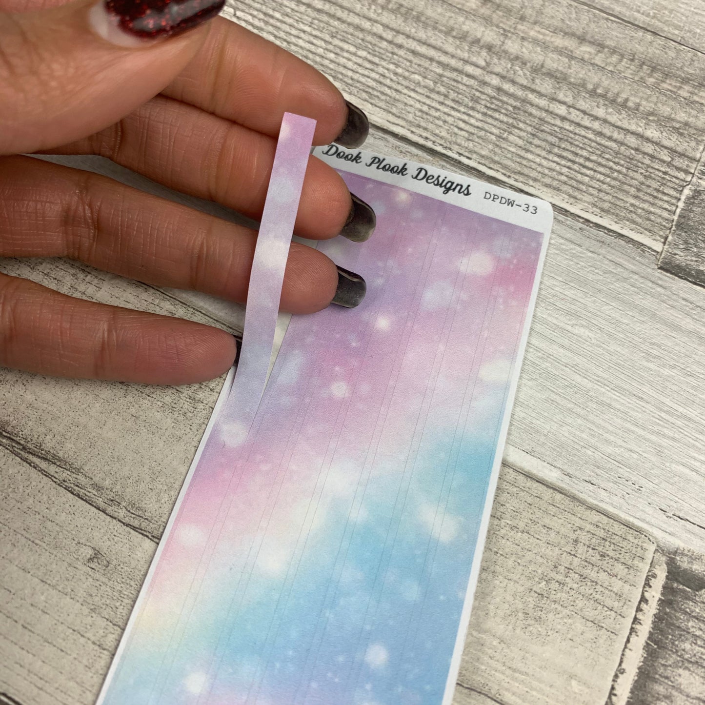 Passion Planner Hour Cover up / Washi strip stickers Unicorn Galaxy (DPDW-33)