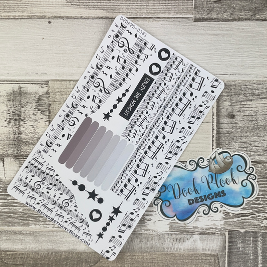 (381) Passion Planner Daily Wave stickers - Musical Notes