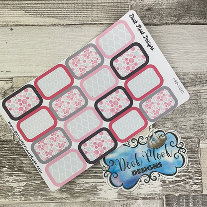 Pink Spots half box stickers (DPD2045)