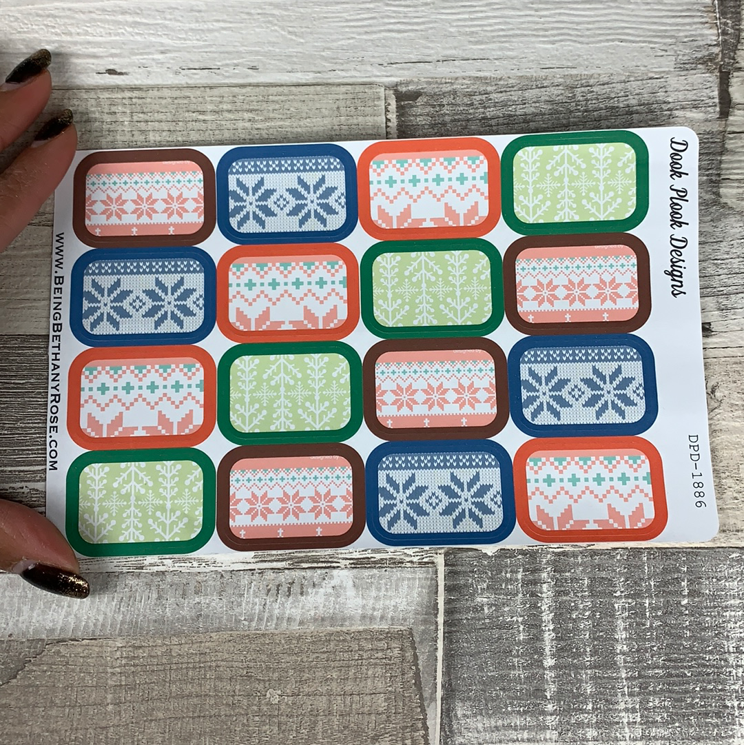 Christmas Jumper half box stickers (DPD1886)