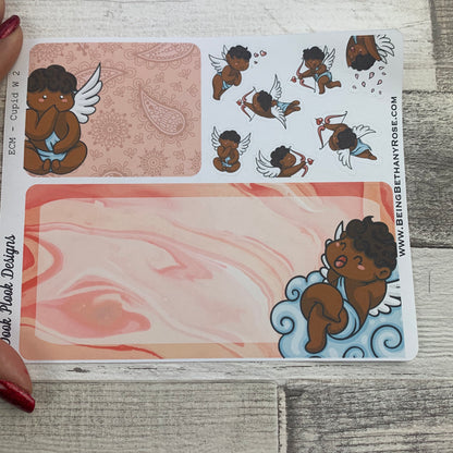 Erin Condren Month Note Pages (Cupid, Black Skin)