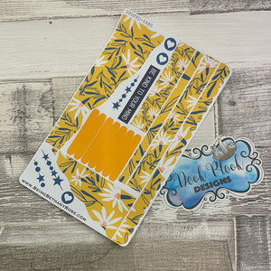 (0680) Passion Planner Daily Wave stickers - Flora yellow