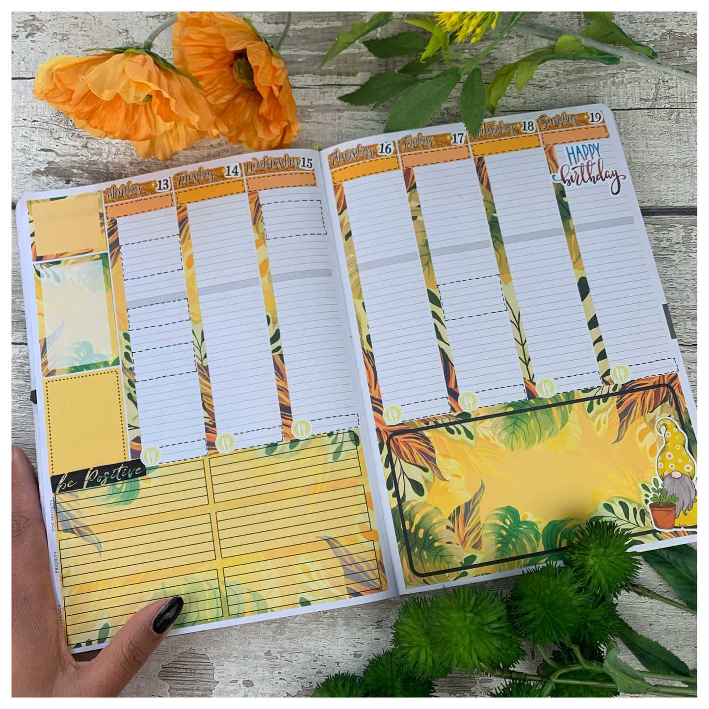 Yellow Jungle Passion Planner Week Kit (DPD1793)