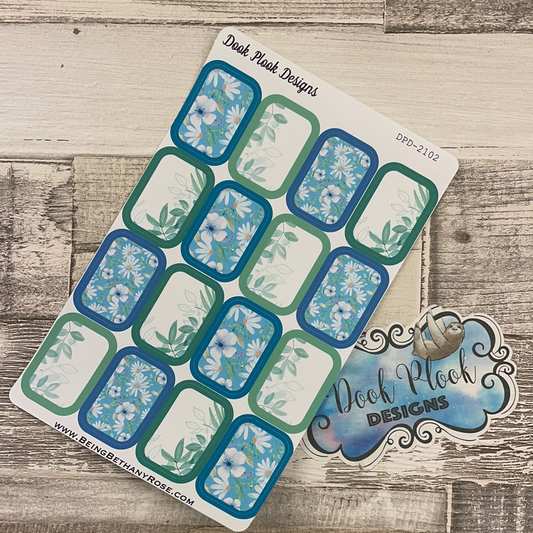 Summer Flowers half box stickers (DPD2102)