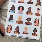 Blank face girls stickers (DPD2050)