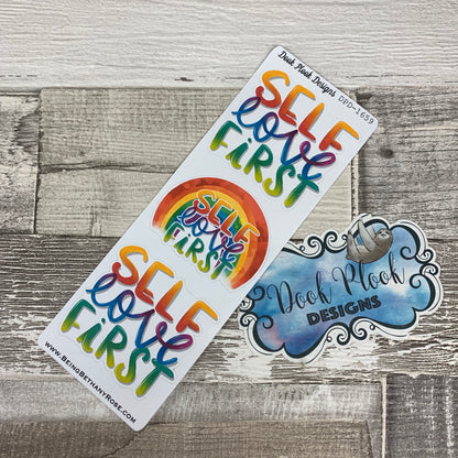 Self love first quote stickers (DPD1659)