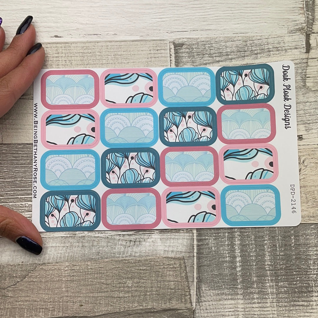 Pink Mint half box stickers (DPD2146)