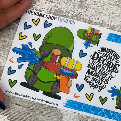 Water gun Gretel Gonk Stickers (TGS0105)