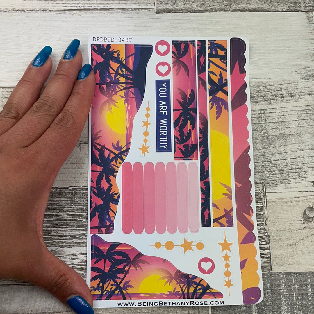 (0487) Passion Planner Daily Wave stickers - Paradise