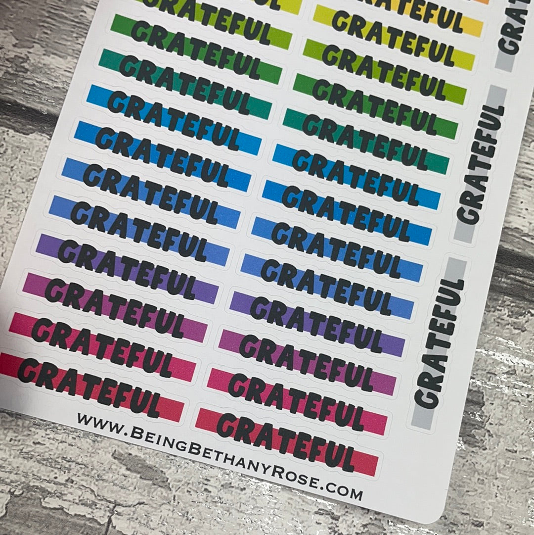 Grateful Header stickers  (DPD2882)