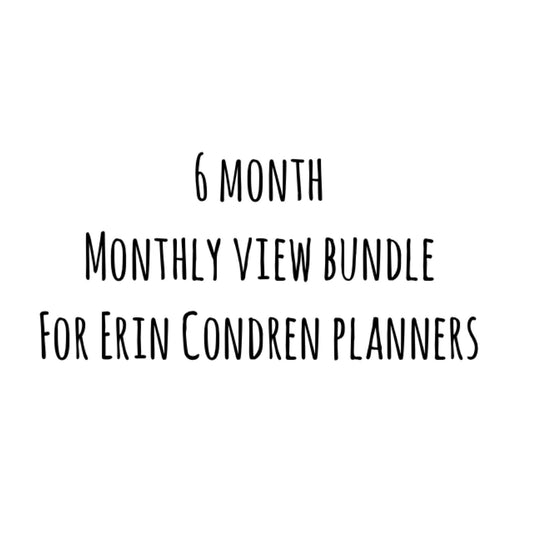 Erin Condren Monthly View Kit Bundle (6 month)