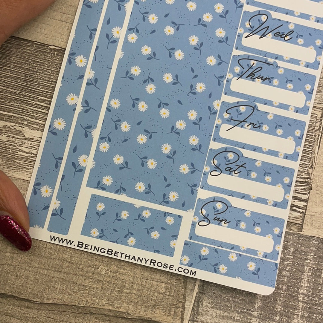 One sheet week planner stickers - Daisy (DPD2543)