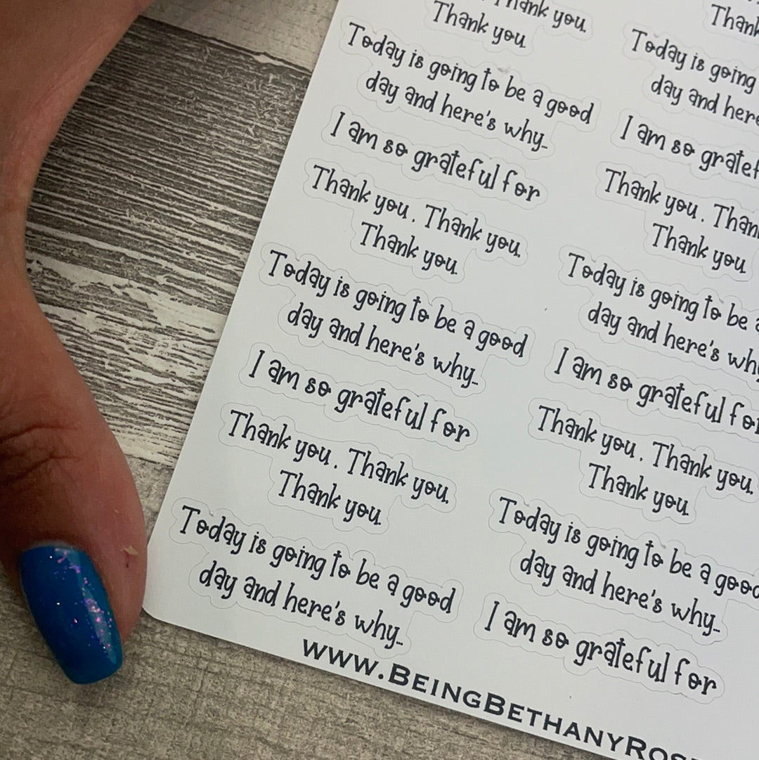 Practice Gratitude quote stickers (DPD2186)