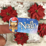 Personalised kids / adults Christmas Present Labels. (33 Owl)