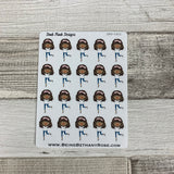 Black Woman - Happy / Cheer Stickers (DPD1411)