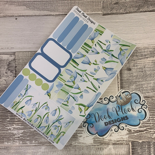 (0259) Passion Planner Daily stickers - Snowdrop