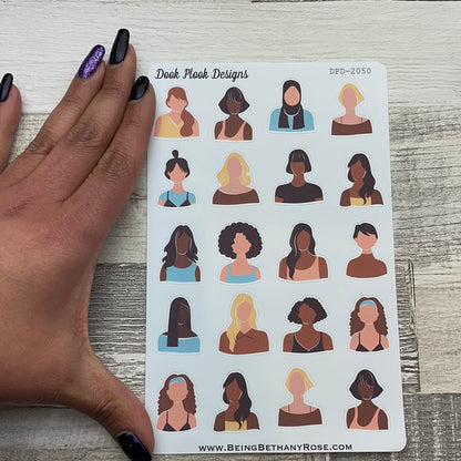 Blank face girls stickers (DPD2050)