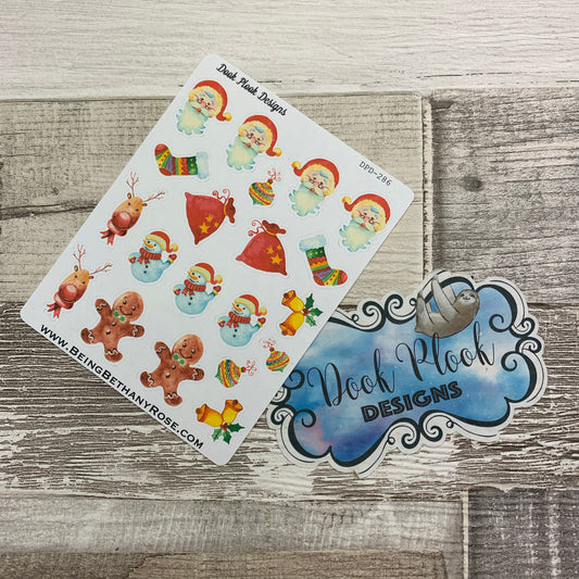 Water colour Christmas stickers (DPD286)